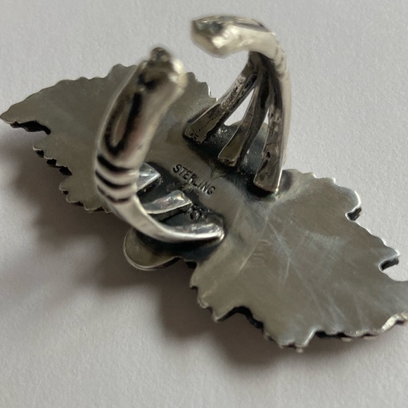 Sterling silver ring. Navajo Style, adjustable. 14 grams, statement ring - Picture 6 of 6